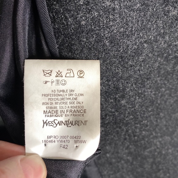 Authentic YSL Vintage Wool Trench Coat - Picture 10 of 13